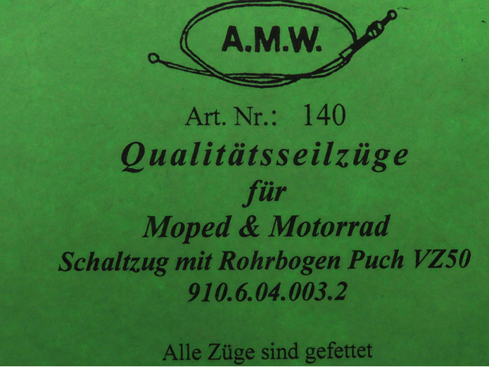Bowdenzug Puch VZ50 Schaltzug A.M.W. 